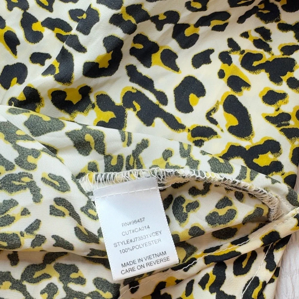 NWT Love on a Hanger Leopard Primt Lace Trim Camisole Tank Top Satin SMALL